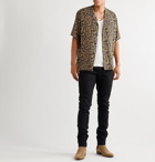 SAINT LAURENT - Camp-Collar Leopard-Print Woven Shirt - Neutrals