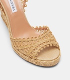 Aquazzura Kahlo 105 raffia espadrille wedges