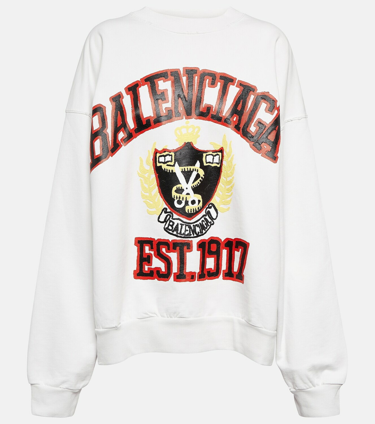 Balenciaga College logo cotton sweatshirt Balenciaga
