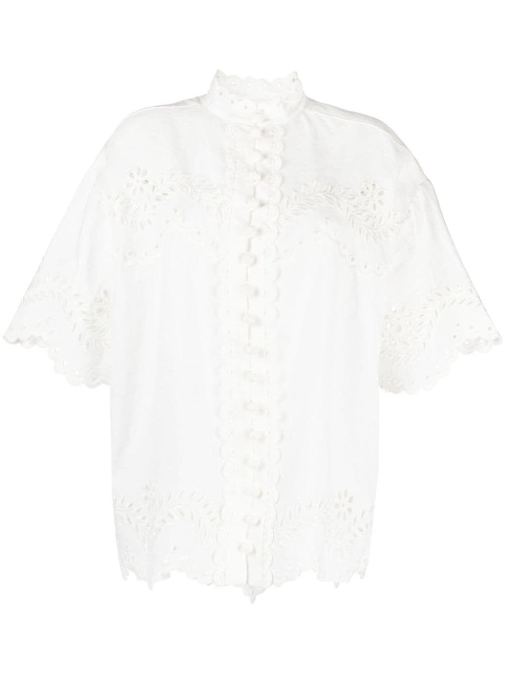 ZIMMERMANN - Embroidered Cotton Shirt Zimmermann