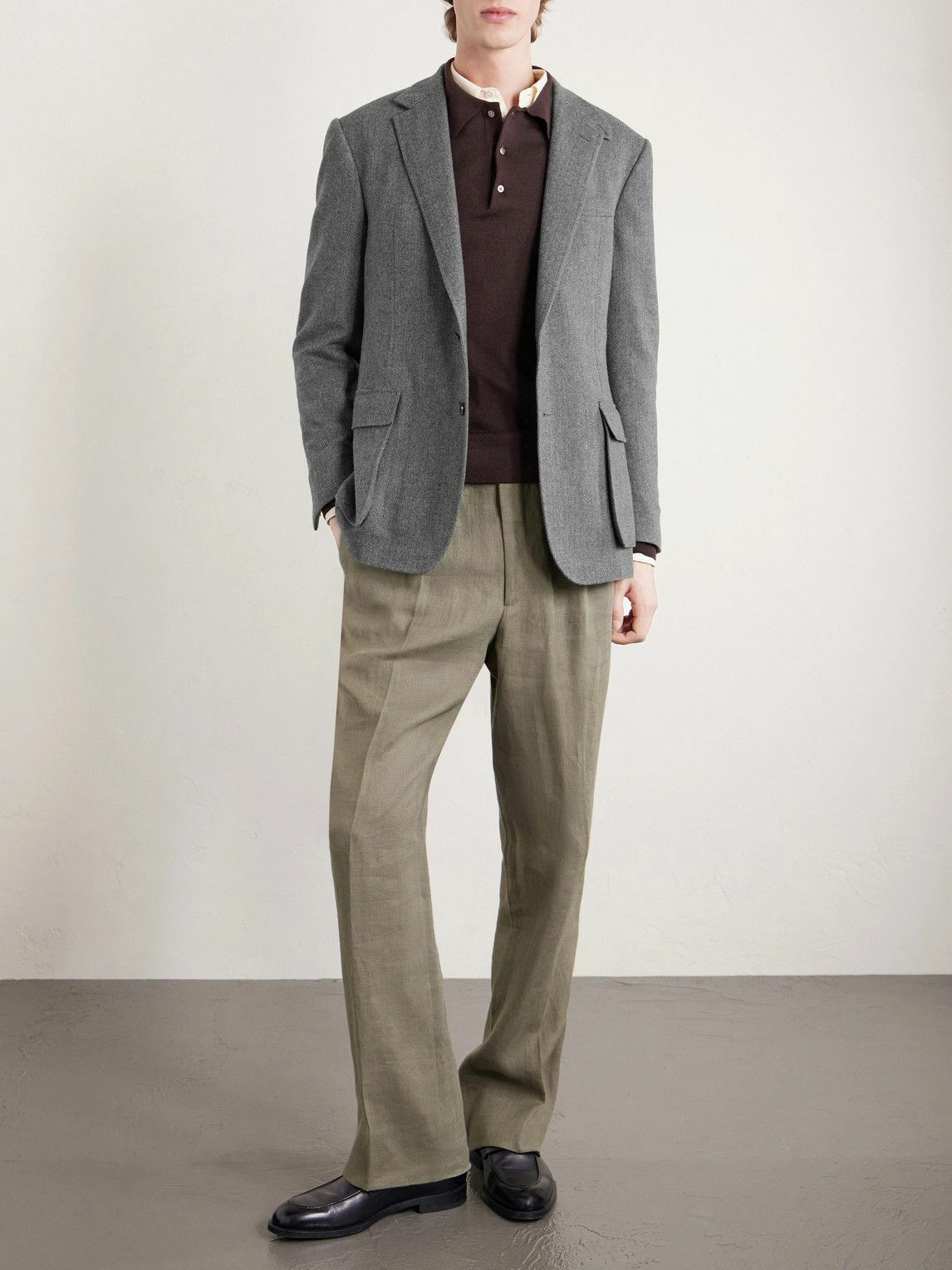 Ralph Lauren Purple label - Herringbone Wool Jacket - Gray