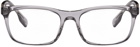 Burberry Gray Rectangular Glasses