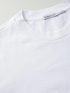 Moncler - Logo-Embroidered Cotton-Jersey T-shirt - White