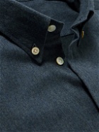 De Petrillo - Brushed Cotton-Twill Shirt - Blue