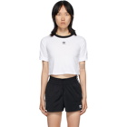 adidas Originals White Logo Crop T-Shirt