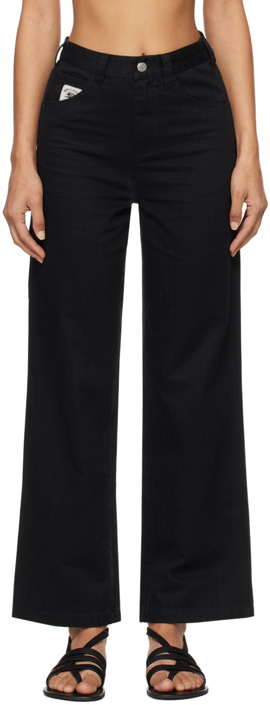 Bode Black Knolly Brook Trousers