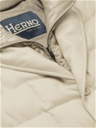 Herno - Quilted Silk and Cashmere-Blend Down Jacket with Detachable Liner - Neutrals