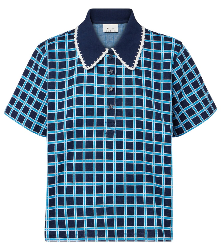Photo: The Upside Clubhouse Dom checked cotton polo shirt