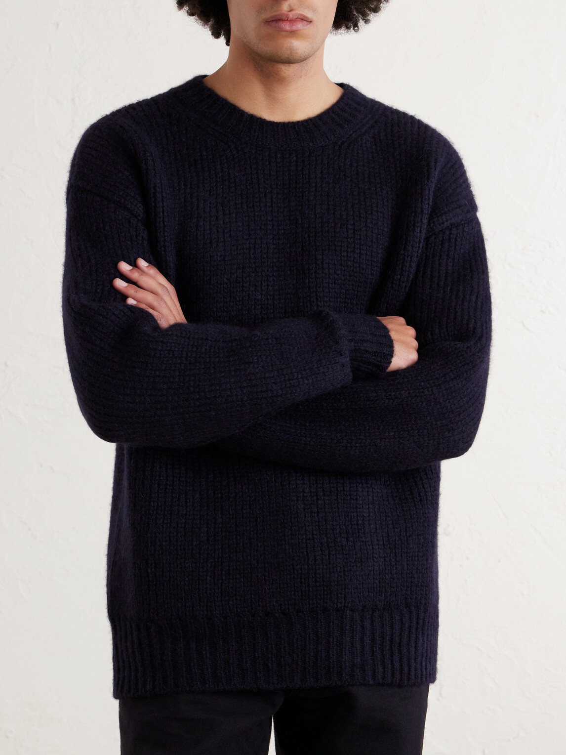 SAINT LAURENT - Alpaca-Blend Sweater - Blue