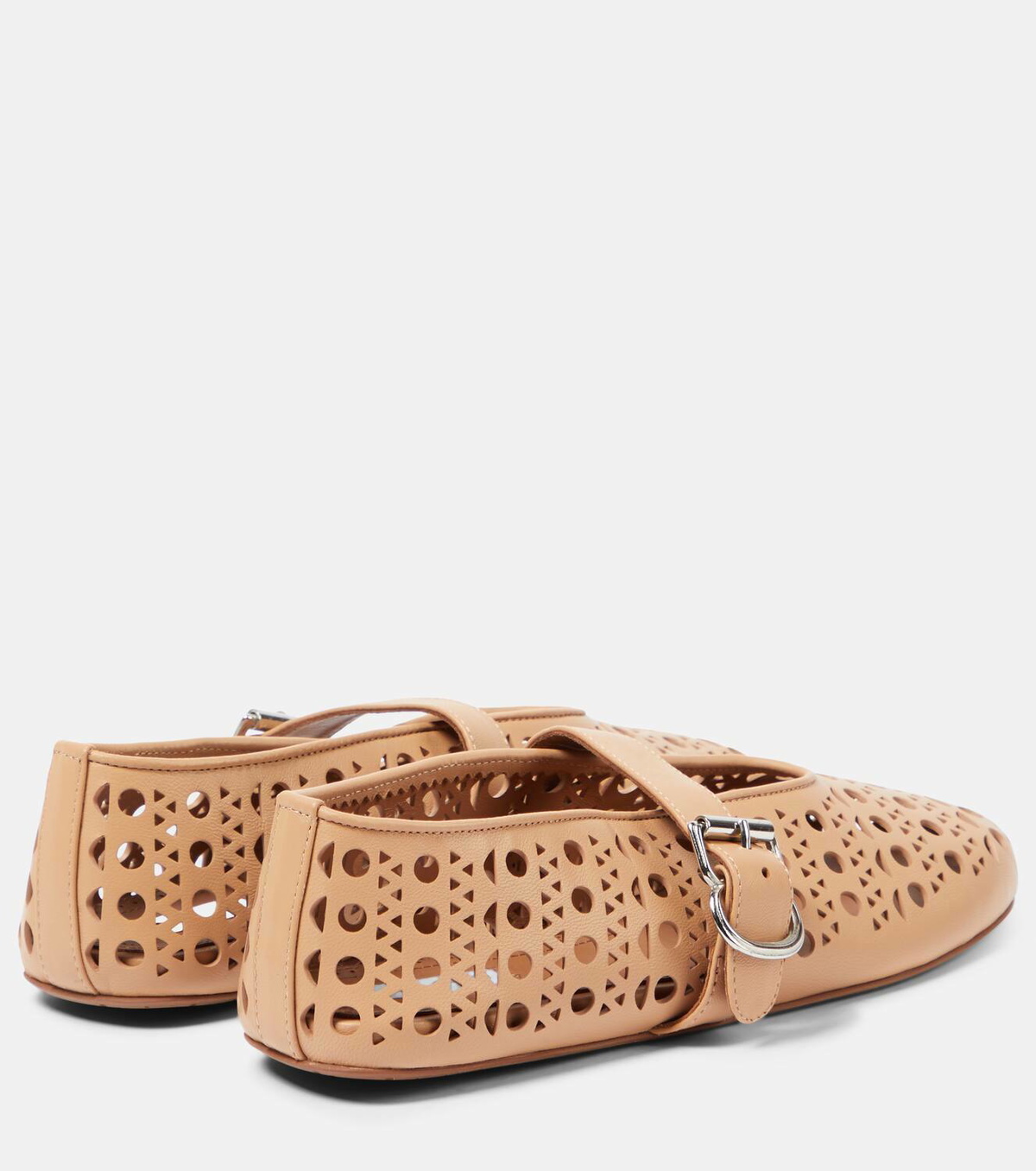 ALAIA バレエシューズ レザー Vienne leather ballet flats ALAÏA BLACK BALLET FLATS IN VIENNE LAMBSKIN |ALAÏA US