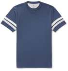 Brunello Cucinelli - Striped Cotton-Jersey T-Shirt - Blue