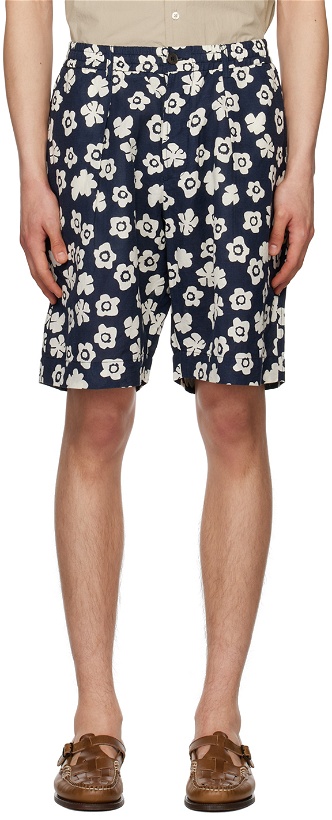 Photo: Universal Works Navy Floral Shorts