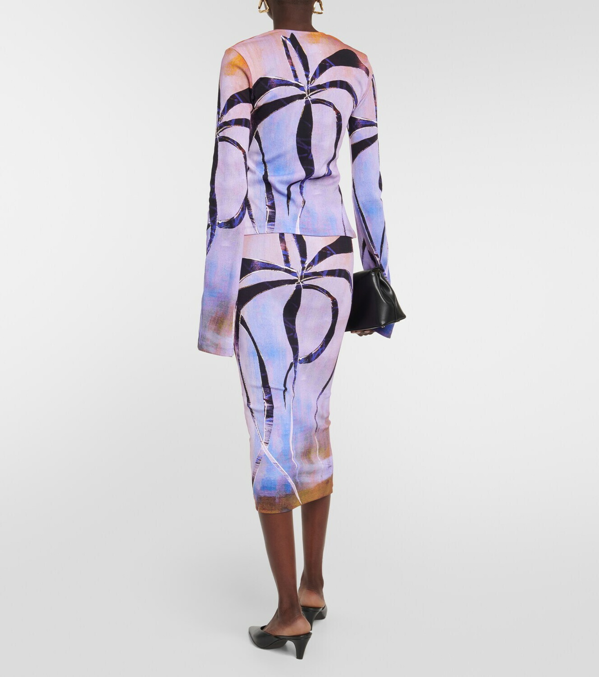 Louisa Ballou Printed cotton-blend cardigan