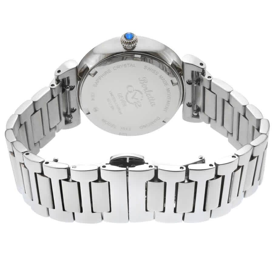 GV2 by Gevril Berletta Quartz Diamond White Dial Ladies Watch 1540B