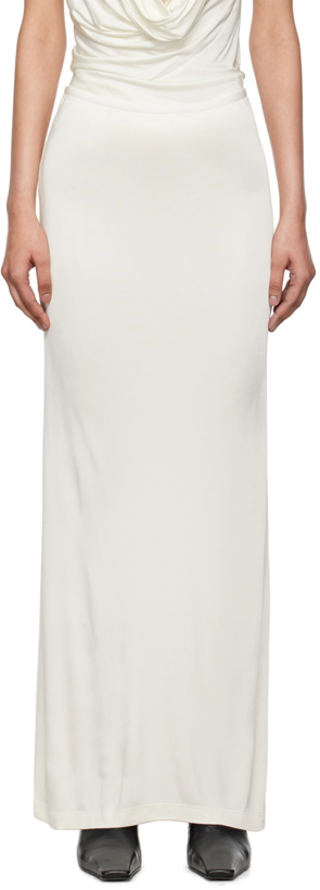 Photo: Helmut Lang Off-White Slit Maxi Skirt
