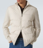 Moncler Tricot down-paneled virgin wool cardigan