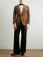 Kingsman - Slim-Fit Shawl-Collar Cotton-Velvet Tuxedo Jacket - Brown
