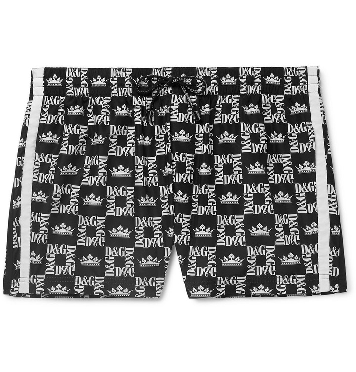 Photo: Dolce & Gabbana - Short-Length Printed Swim Shorts - Black