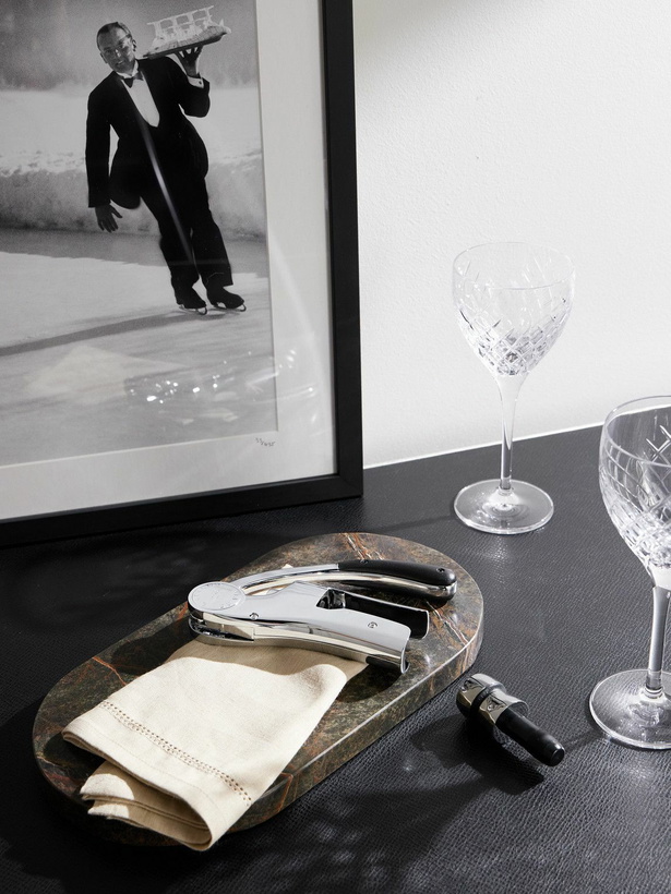 Photo: L'Atelier Du Vin - Up & Down Silver-Tone and Leather Corkscrew and Champagne Stopper Set
