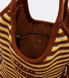 Miu Miu Ivy crochet striped tote bag