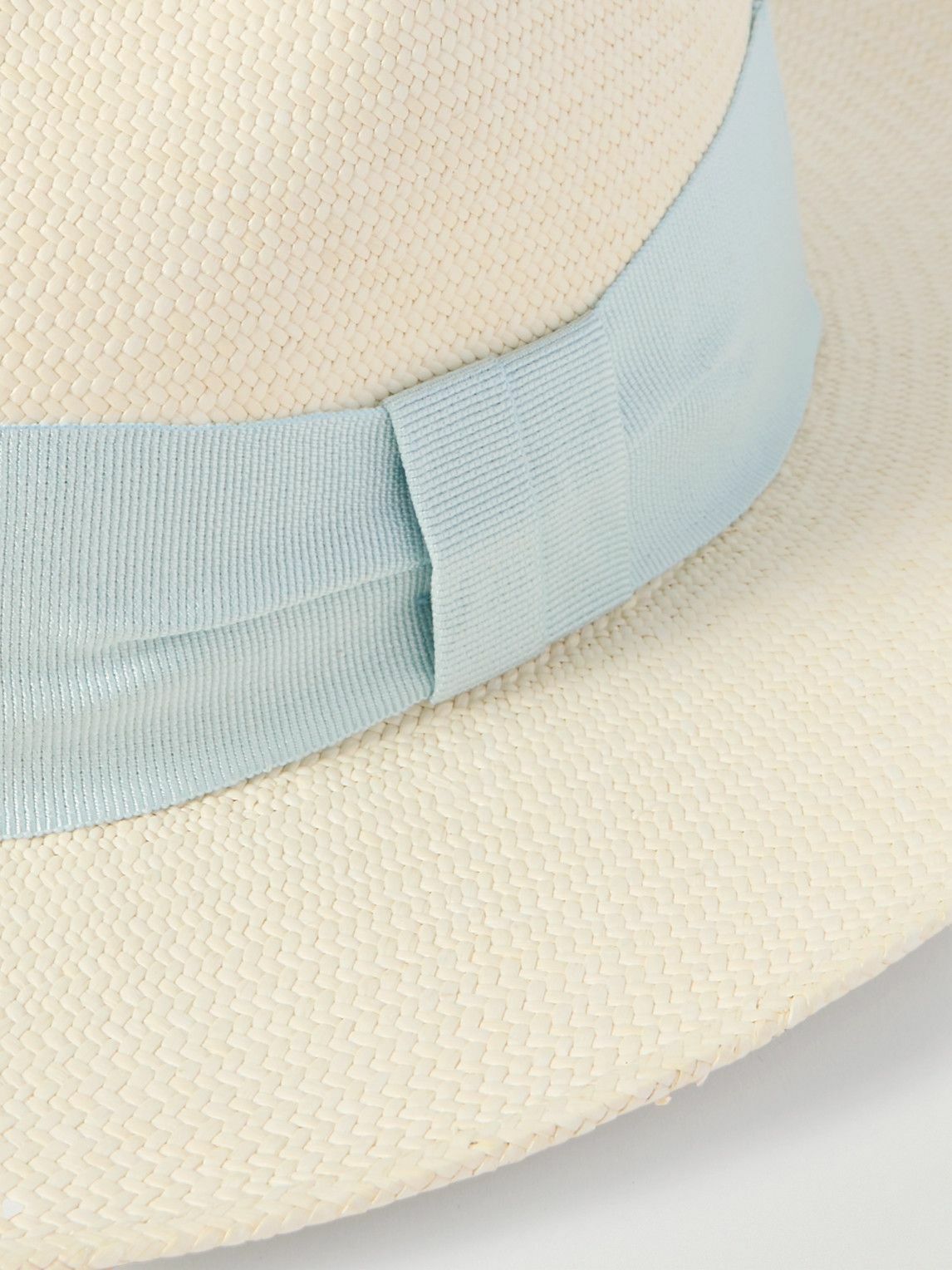 Frescobol Carioca - Rafael Grosgrain-Trimmed Straw Panama Hat - Neutrals