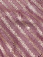 Kartik Research - Metallic Silk-Jacquard Shirt - Purple