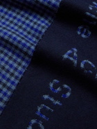 Acne Studios - Reversible Fringed Logo-Jacquard Wool-Blend Scarf