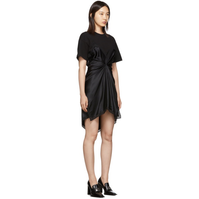 Alexander Wang Black Cinched T Shirt Slip Dress Alexander Wang