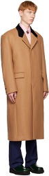 Marni Tan Single-Breasted Coat