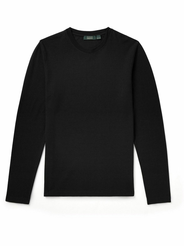 Photo: Incotex - Zanone Slim-Fit IceCotton T-Shirt - Black