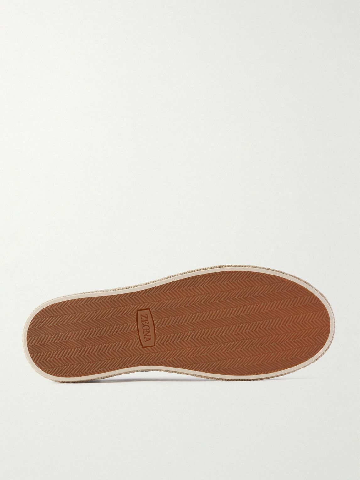 Zegna - Triple Stitch™ Leather-Trimmed Suede Slip-On Sneakers - Blue
