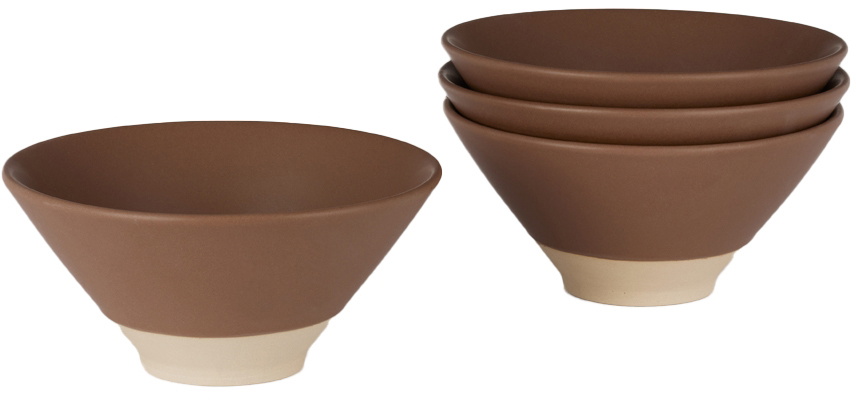 Lineage Ceramics Red Ramen Bowl, 4 pcs
