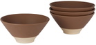 Lineage Ceramics Red Ramen Bowl, 4 pcs