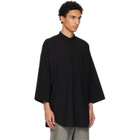 Fear of God Black Cotton Wool Oxford Relaxed Short Sleeve Shirt