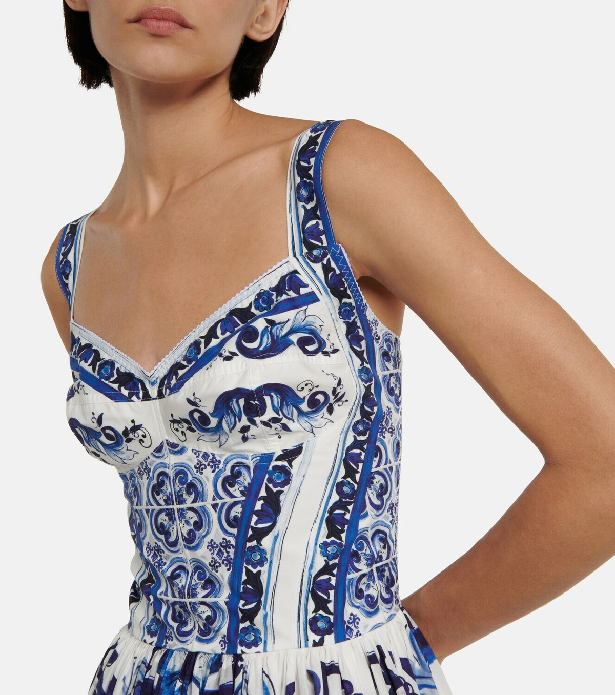 Dolce&Gabbana - Printed cotton midi dress Dolce & Gabbana