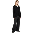 MM6 Maison Margiela Black Wool Cardigan