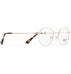 Persol - Round-Frame Gold-Tone and Tortoiseshell Acetate Optical Glasses - Men - Gold