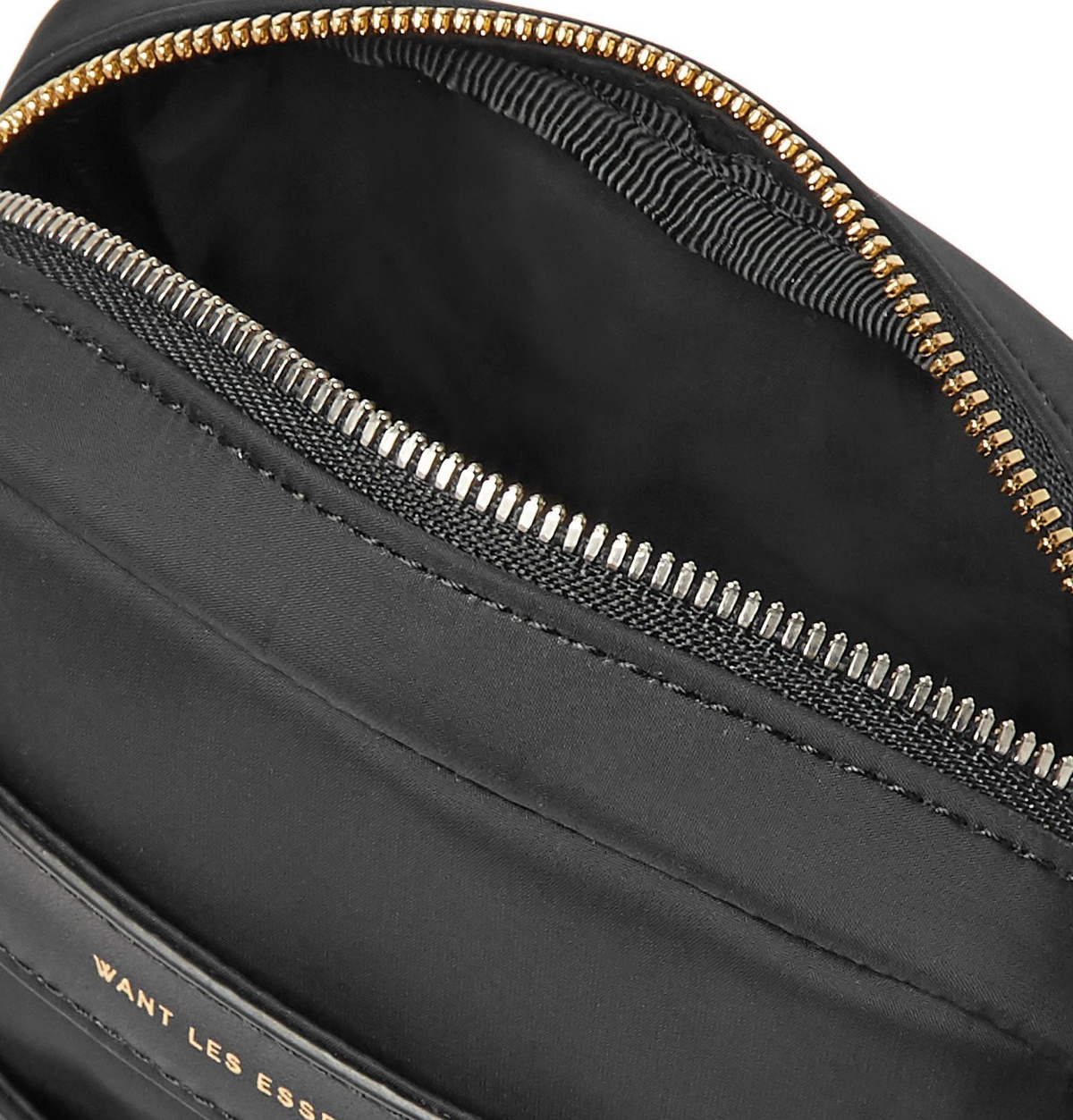 WANT LES ESSENTIELS - Reagan Leather-Trimmed Nylon Messenger Bag - Black