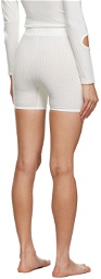 Sandy Liang SSENSE Exclusive Off-White Shrute Shorts