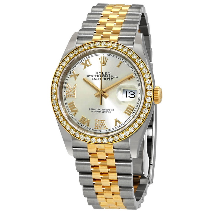Photo: Rolex Datejust 36 Silver Diamond Dial Steel and 18kt Yellow Gold Jubilee Watch 126283SRDJ