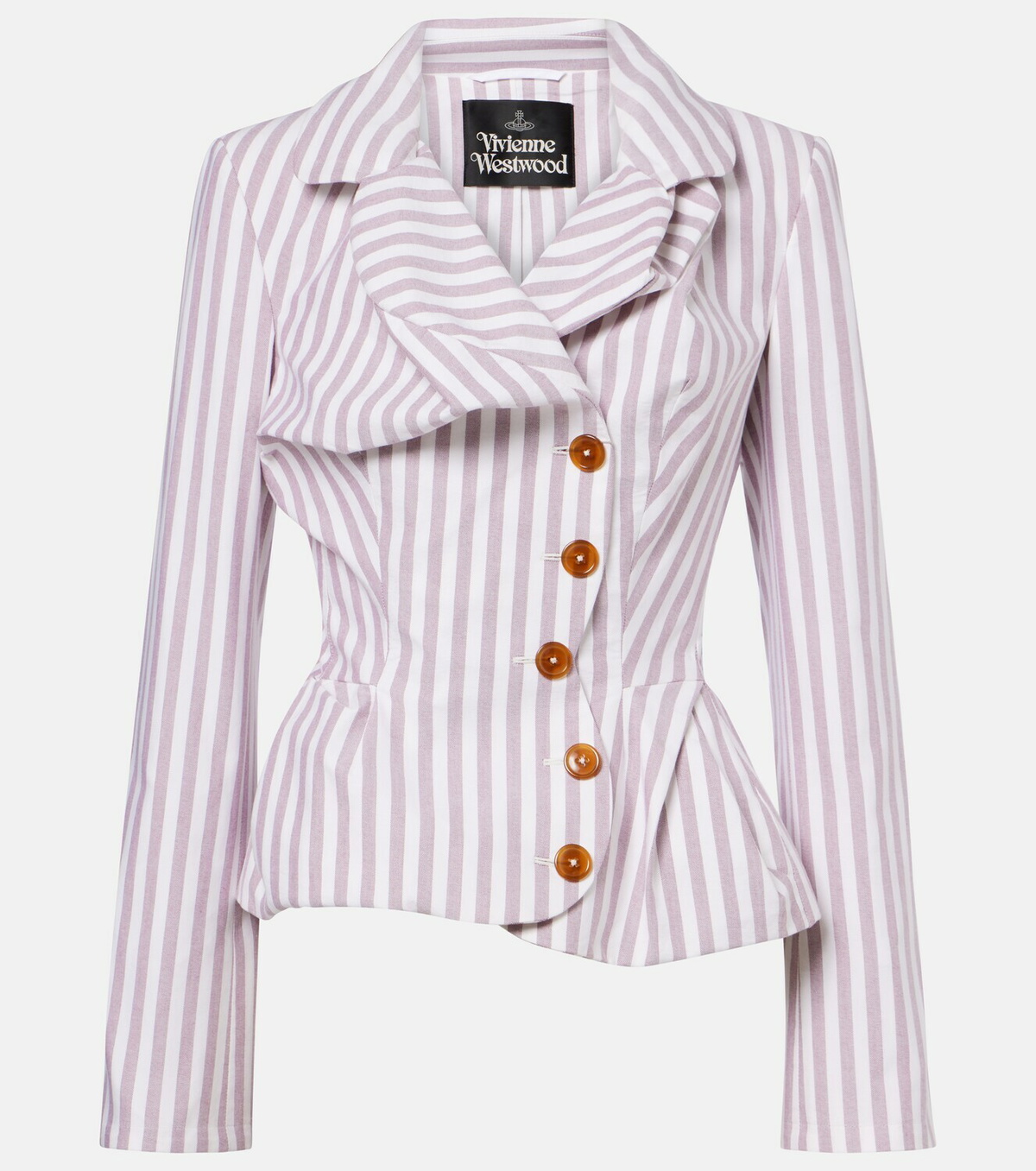 Vivienne Westwood Drunken Tailored striped cotton jacket