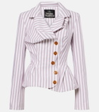 Vivienne Westwood Drunken Tailored striped cotton jacket