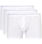 Schiesser - Karl Heinz Three-Pack Cotton-Jersey Boxer Briefs - White
