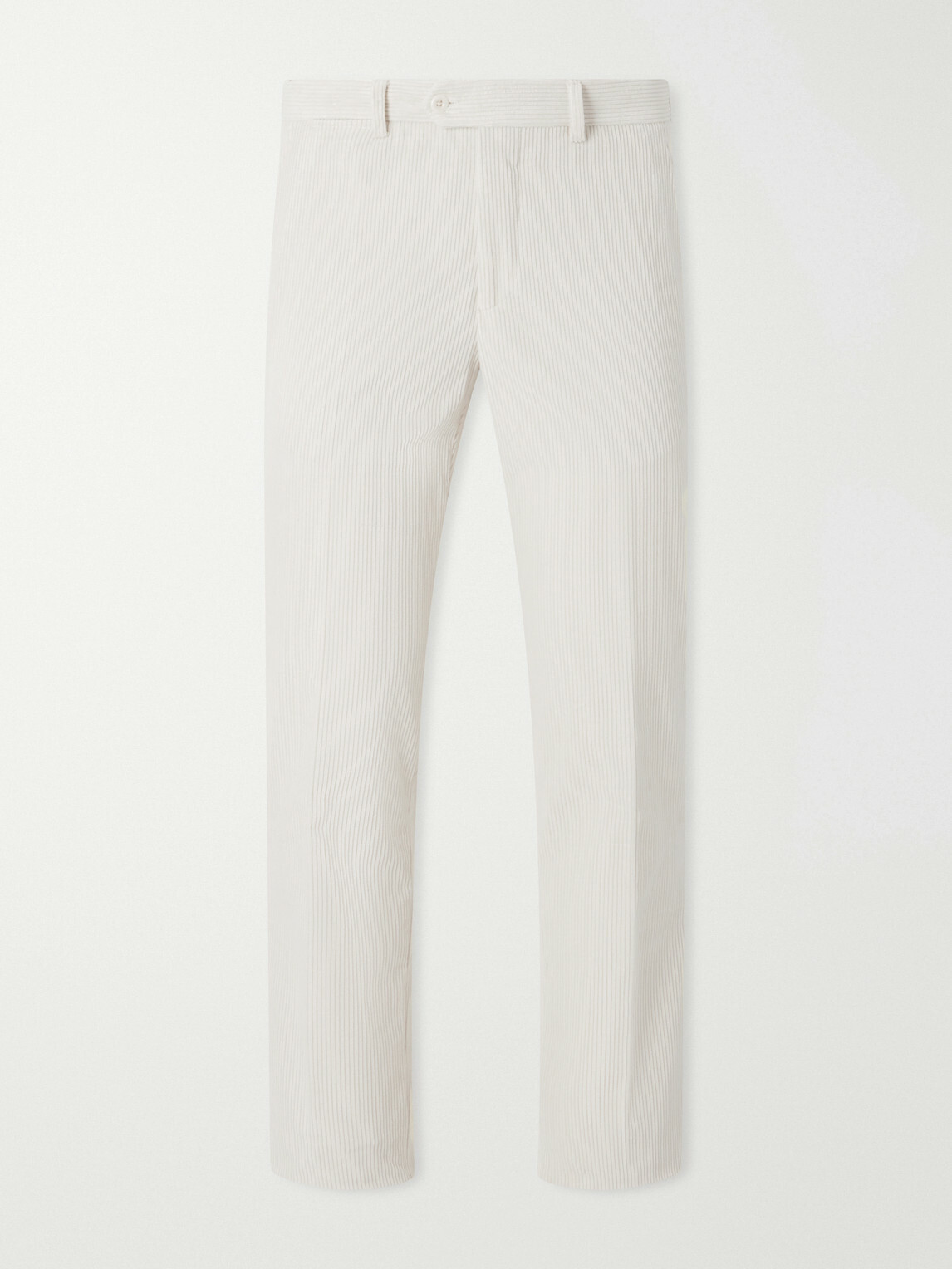 Rubinacci - Modaluca Tapered Cotton-Corduroy Trousers - Neutrals