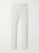 Rubinacci - Modaluca Tapered Cotton-Corduroy Trousers - Neutrals