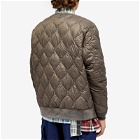 Taion Men's x Beams Lights Reversible MA-1 Down Jacket in Navy/Grey