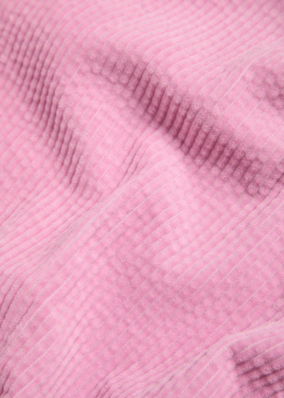 American Vintage Padow Cropped Corduroy Trousers Pink