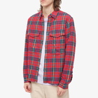 Corridor Men's Flannel Plaid Shirt in Red