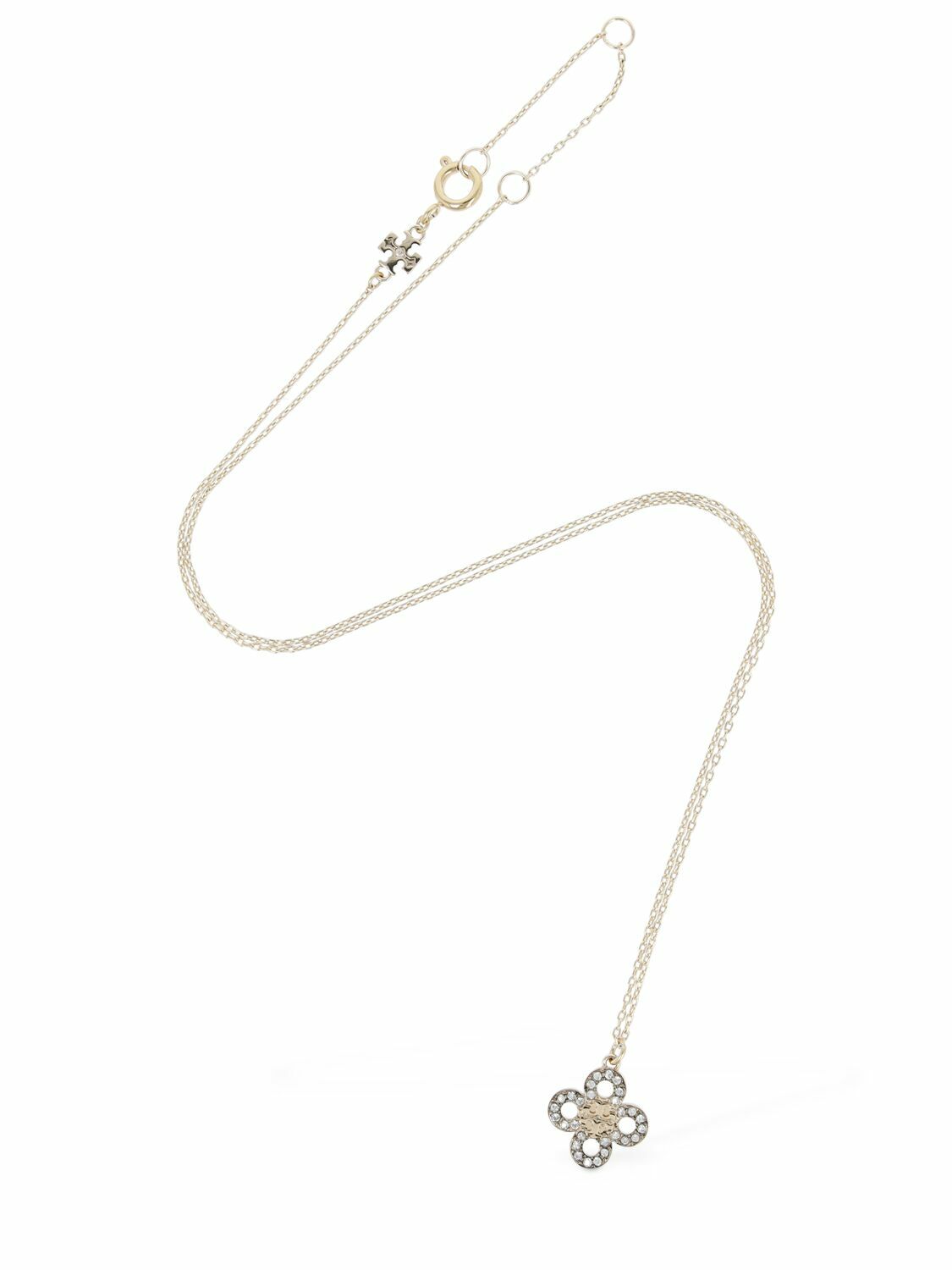 TORY BURCH Kira Clover Pavé Pendant & Stud Set Tory Burch