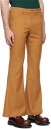 Marni Tan Embroidered Trousers
